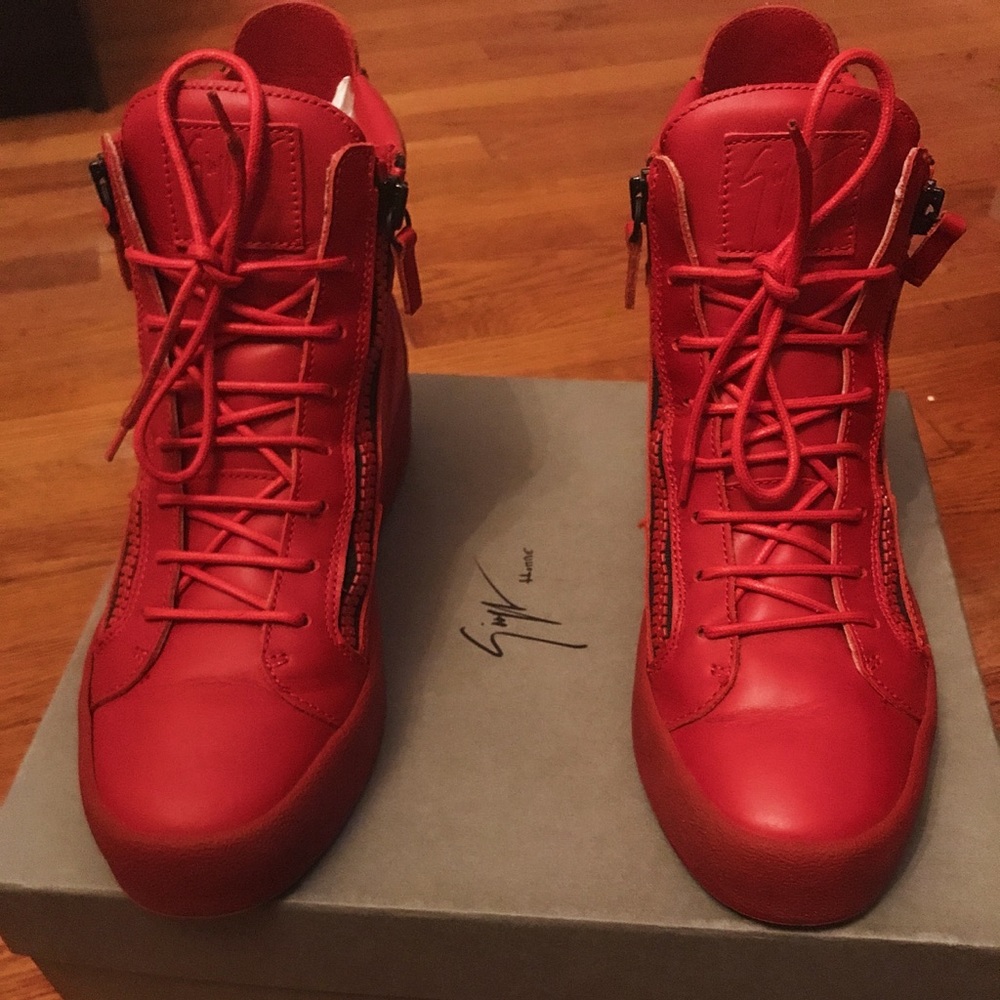 Giuseppe Zanotti doublezip hightop leather sneaker